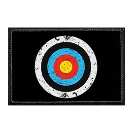 Archery Target | Hook and Loop Attach for Hats, Jeans, Vest, Coat | 2x3 in | by Pull Patch