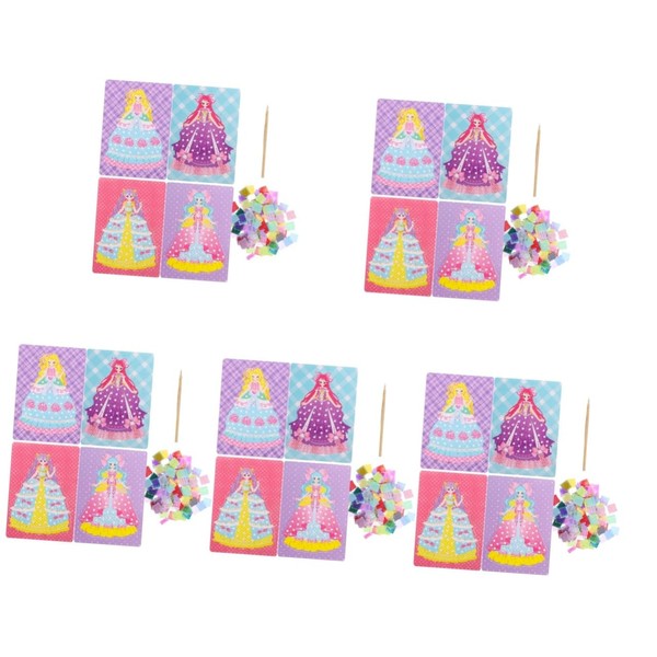 Angoily 5 Sets Creative DIY Puncture Painting Kit Banquet Dress