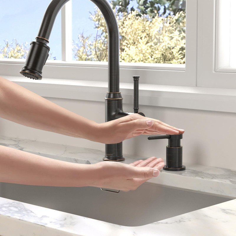 Lava Odoro Bronze Soap Dispenser for Kitchen Sink, Modern Brass