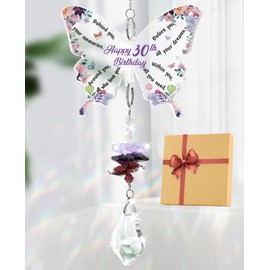 KAAYEE 30th Birthday Gifts for Women, Delicate Butterfly Crystal Suncatcher Gift for Her, Unique 30 Years Old Presents for Wife Sister, 1995 Birthday Gift for Friend Bestie Female