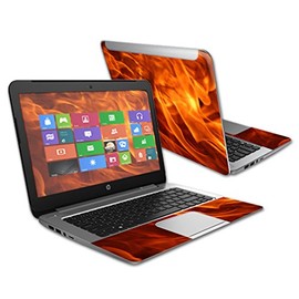 MightySkins Skin Compatible with HP Stream 14" (2015) Laptop Cover wrap Sticker Skins Backdraft