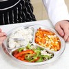2 Pack Divided Plates, 10.25 Inch Three Section Round Plate