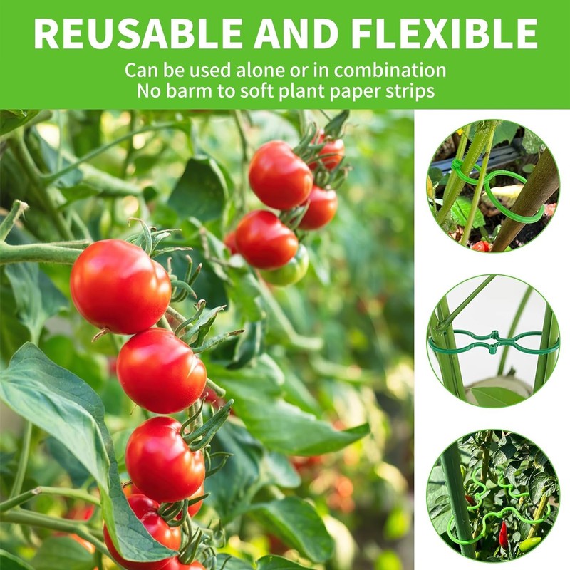 Yungeln Pack of 200 Plant Clips, Tomato Clips, Plastic Tomato