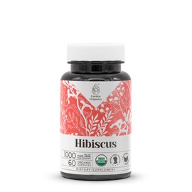 Hibiscus USDA Organic 60 Capsules | High-Potency Natural Supplement | Certified Organic Vegetarian Capsules and Organic Hibiscus (Hibiscus Sabdariffa) Dried Flower (60 Capsules)