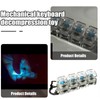 Stress-relieving toy mechanical keyboard, crystal keycaps with LED lights, transparent