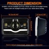 zoomto 2PCS 4x6 LED Headlights with Red Evil Eye Rectangular