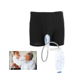 Urine Bag Pants, Catheter Urine Bag Storage, Mens Wearable Urinal Leg Bag Urinal System with Urine Collector Pee Holder Portable Leak Proof Leg Pee Catheter Holder Prevent Embarrassing for Elder