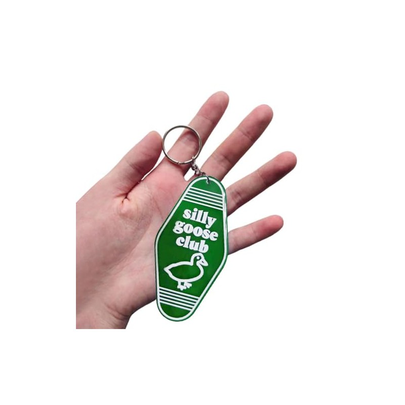 iMagitek Funny Silly Goose Keychain Goose Keyring Gag Gifts Novelty