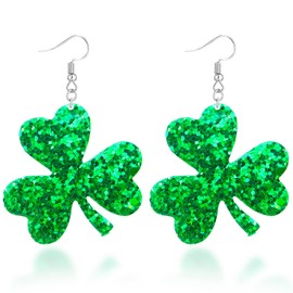 St Patricks Day Accessories Shamrock Earrings for Women St Patricks Day Earrings Acrylic Green Drop Earrings Irish Holiday Earrings Jewelry St Patricks Day Shirt Women Outfits