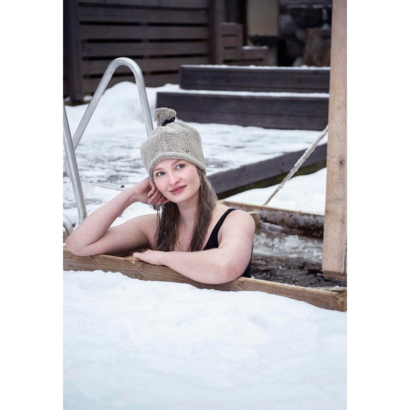 rento RNT-SAUNAHAT Women's Hat, Sauna Hat, Brown, Beige