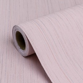 Biyoee Pink Grasscloth Peel and Stick Wallpaper Texture Contact Paper 15.7''x160''Self-Adhesive Wallpaper Faux Grasscloth Removable Wallpaper Cabinets Counter Top Liners