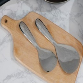 Kitchen Free Stainless Steel Vacuum Rice Spatula Medium Large Eco-friendly, lightweight and hygienic spatula cooking tool, vacuum rice spatula (medium) / 키친프리 스텐 진공 밥주걱 중 대 친환경 가볍고 위생적인 주걱 조리도구, 진공밥주걱(중)