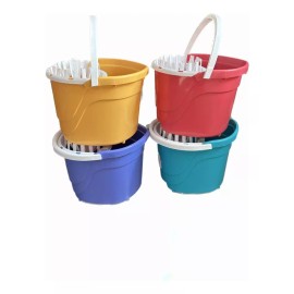 Cubeta 2 Cubeta Con Exprimidor 360 Con Asa, Uso Rudo, Colores 14 L