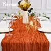 Pack of 2 Cheesecloth Table Runner, Burnt Orange, 90 x