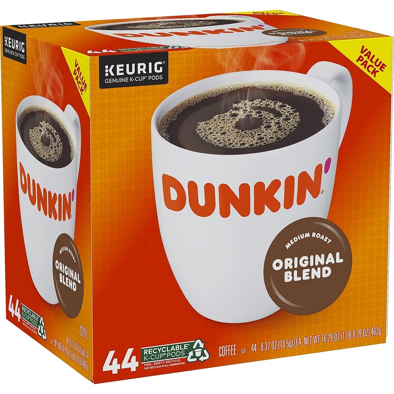 Dunkin' Donuts 2091512 Original Blend Coffee K-Cup Pods Medium Roast