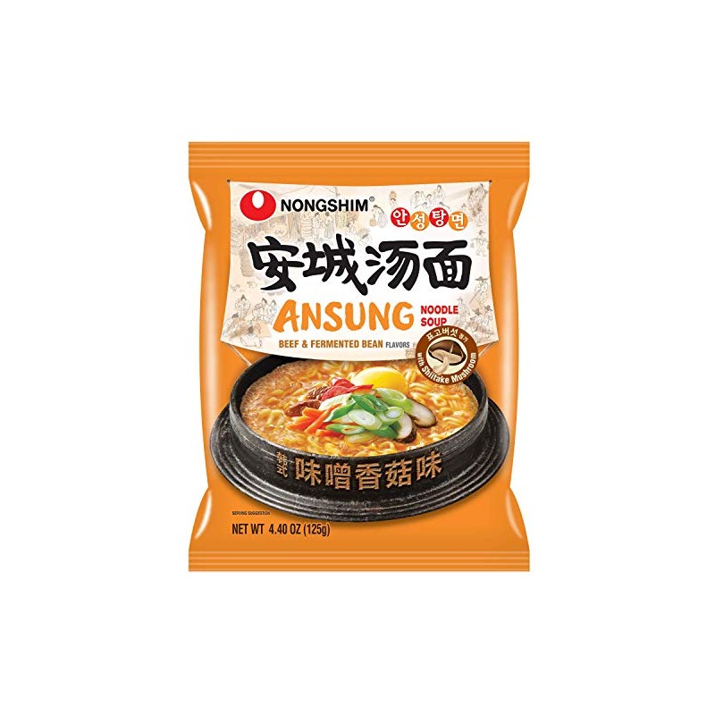 Nongshim Noodle Soup, Ansung Tang Myun, 4.4 Ounce (Pack of