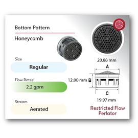 Kitchen Flo Compatible Moen Faucet Aerator Female 3924 Threaded 2.2 GPM 55/64" Replacement & Male Chrome & Brushed Nickel 3924BN 15/16" 3919 (Male, Brushed Nickel)