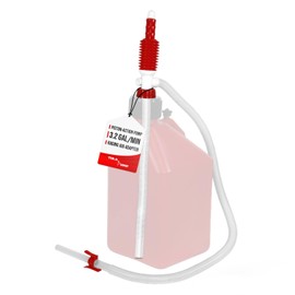 TERA PUMP TRM20-XL - Racing Can Hand Fuel Transfer Pump, Manual Siphon Pump for Jerry Cans, 4.2 ft Outtake Hose, 1.9 ft Intake Hose, 3.2 Gal/Min, Flexible Intake Hose (Gas, Diesel, Kerosene)