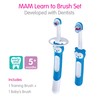 MAM Baby's Brush Set (2 Training Toothbrushes, 1 Safety Shield),