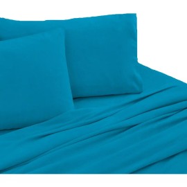 Elefantito Juego De Sabanas Matrimonial Tela Polar Turquesa Calientita