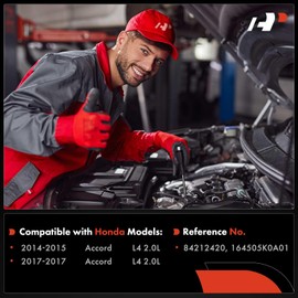 A-Premium Set of 4 Fuel Injectors Compatible with Honda Accord 2014 2015 2017, 2.0L, Replace# 164505K0A01