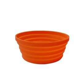 Ecoart Silicone Expandable Collapsible Bowl for Travel Camping Hiking (Orange(S))