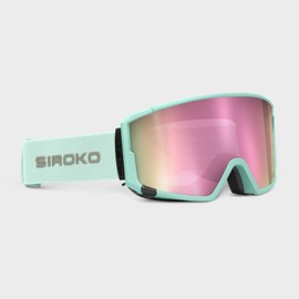 SIROKO - Snowboard and Ski Goggles with Magnetic Lens G3 Gulmarg Green