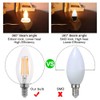 2W Candelabra Led Bulbs, Dimmable E12 Chandelier Light Bulbs, 2200K,