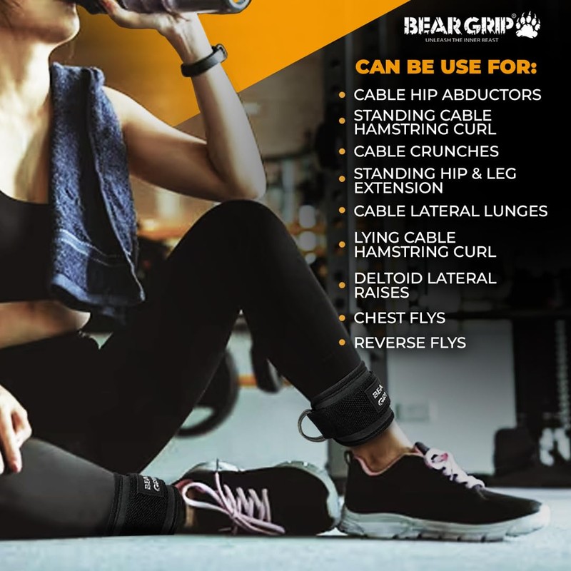 BEAR GRIP - Ankle Straps for Cables with New Fleece