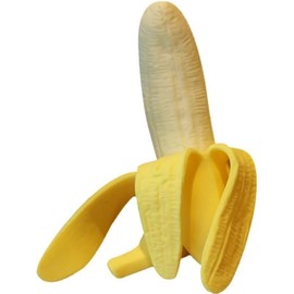 Yellow Banana Elastic Simulation Squeezing Simulation Fruits Ornaments, Stretchy Soft Banana Ornaments Antistress Decompression Sensory Vent Ornaments Reliever for Adults，Novelty and Gag Accessories