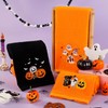 Quera 3 Pack Halloween Hand Towels Ghost Pumpkin Embroidered Premium