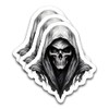 3Pcs Grim Reaper Death Skull Vinyl Decal Bumper Sticker 5