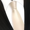 Slim TigerTie, Designer Satin Tie, Plain, in Various Colours. -