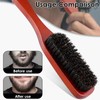 Beard brush with 100% boar bristles, beard brush made of