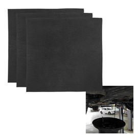 LAINLOY 22'' Oil Drain Splash Pad, Black Square No Splatter Pad Oil Change Mat for Transmission Drain Pan, Oil Splash Pad Fits Most Oil Drain, Oil Change Pan (3PCS)