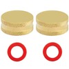 Litorange 2 Pcs Lead-free Brass Compression Blanking Nut, 3/4-inch BSP