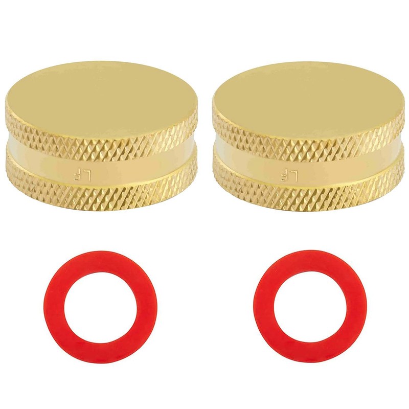 Litorange 2 Pcs Lead-free Brass Compression Blanking Nut, 3/4-inch BSP