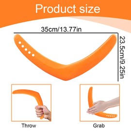 WUSJCOF 1 x Classic Throwing Game Soft Boomerang, Orange, V-Darts