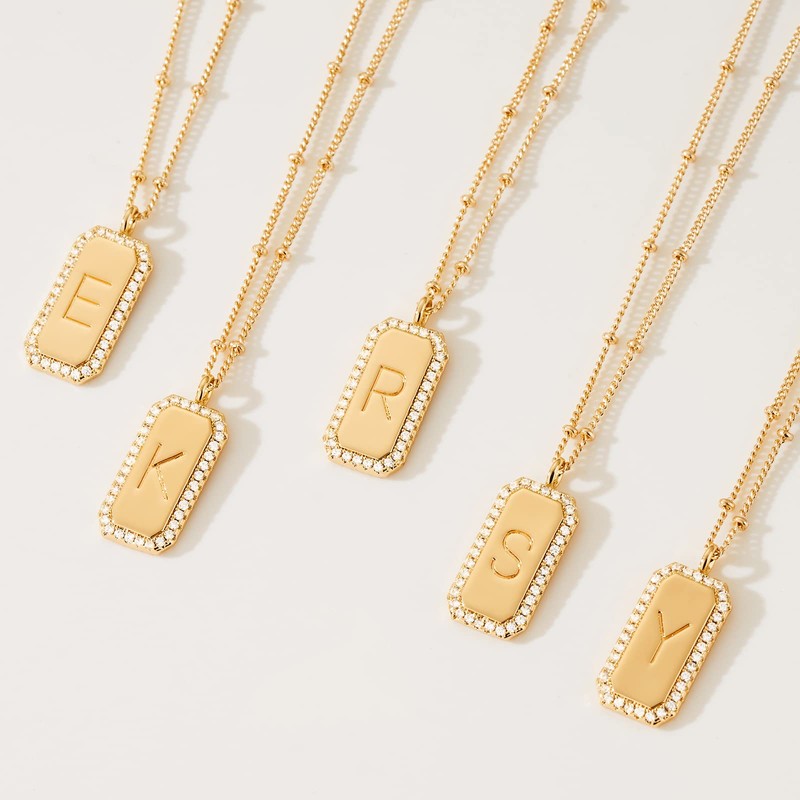 Fettero Women's Necklace, 14k Gold, Hypoallergenic, Simple, Pendant, Chain, Popular