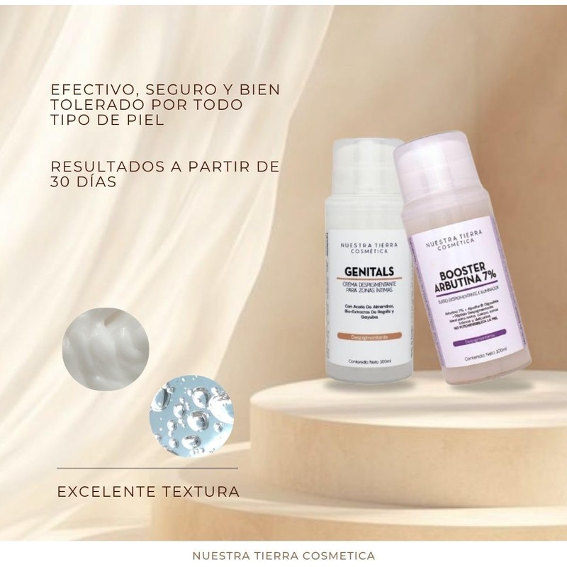 Kit despigmentante zona íntima Nuestra Tierra – Crema Genitals +