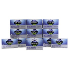 Wild Planet Wild Sardines in Water, Sea Salt, Skinless & Boneless, Tinned Fish, Sustainably Wild-Caught, Non-GMO, Kosher, Gluten Free, Keto and Paleo, 4.25 Ounce (Pack of 12)