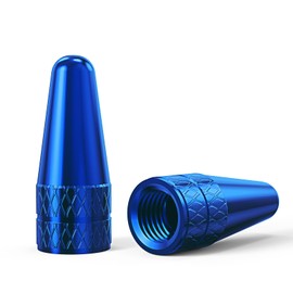 HZJD Bike Presta Valve Caps, Blue(2 Pack)