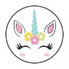Homemade 48 UNICORN ENVELOPE SEALS LABELS STICKERS 1.2" ROUND