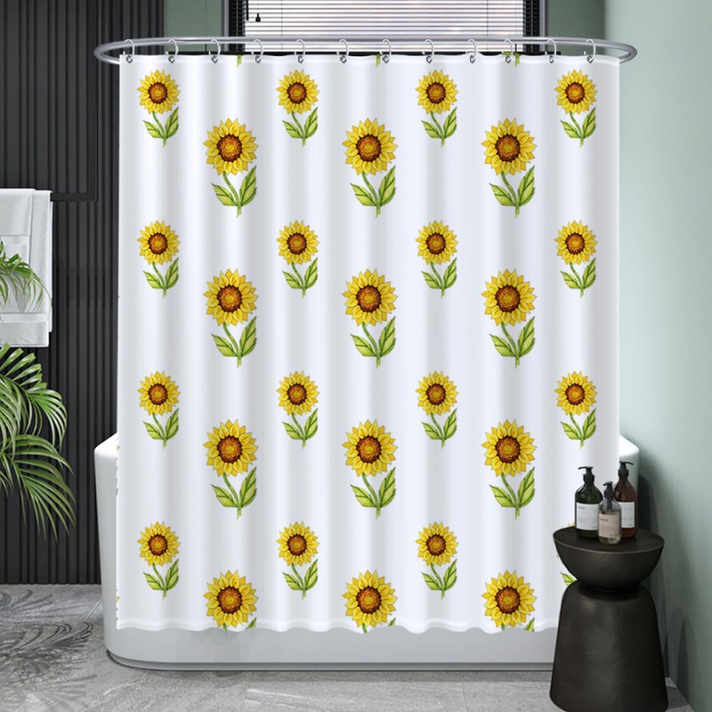 Ulticool Shower Curtain - Sunflower Sun Nature Happy - 180