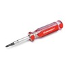 Crescent CS61N 6-in-1 Interchangeable Bit Screwdriver, Red Handle