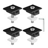 Pack of 4 Centre Clamp PV Module 30 mm Black,