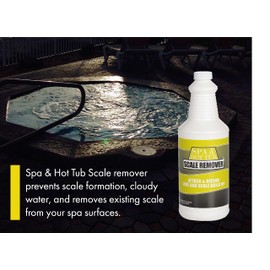 Spa & Hot Tub Scale Remover - Quart - Hot Tub & Spa Descaler, Scale Stain & Lime Stain Remover