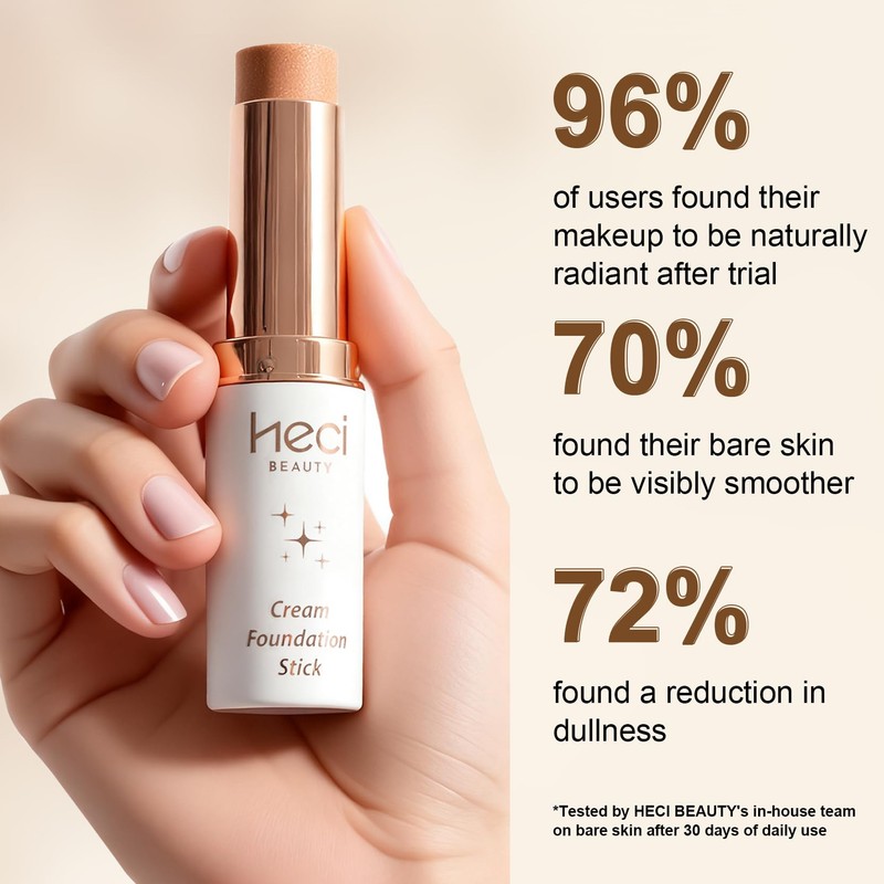 HECI BEAUTY Tinted Foundation Stick, Balm to Cream Foundation with