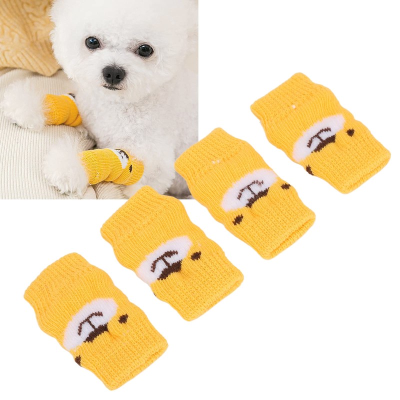 Pssopp 4pcs Dog Elbow Protector Dog Fleece Elbow Sleeves Soft