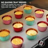 TRUSBER White and Gold Foil Cupcake Liners,100 pcs Disposable Muffin